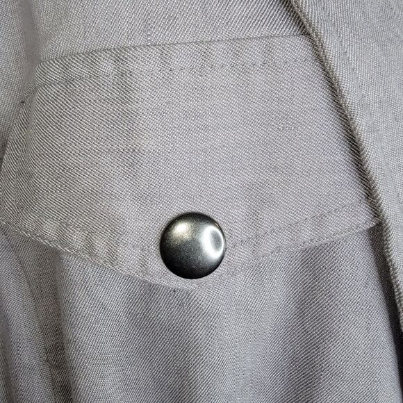 Lane Bryant gray stretch linen rope tie blazer coat jacket 14/16 - Picture 4 of 8